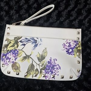 White House Black Market Floral Wristlet
